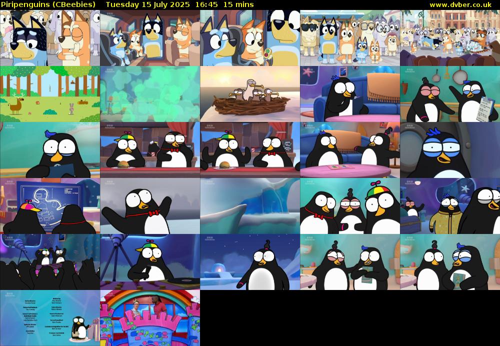Piripenguins (CBeebies) Tuesday 15 July 2025 16:45 - 17:00