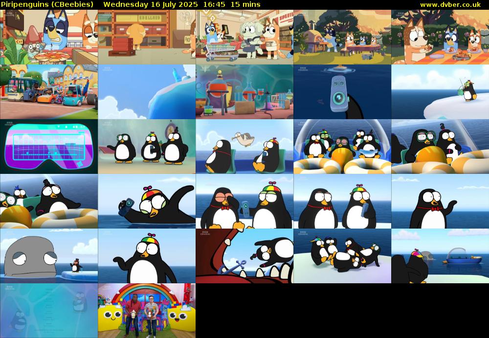 Piripenguins (CBeebies) Wednesday 16 July 2025 16:45 - 17:00