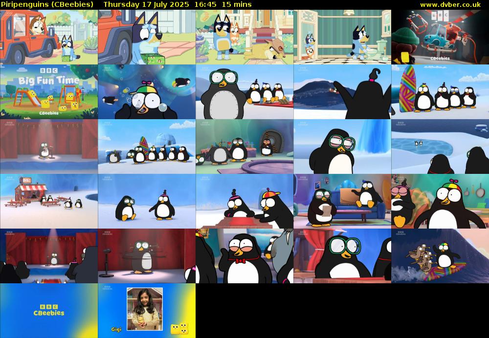 Piripenguins (CBeebies) Thursday 17 July 2025 16:45 - 17:00