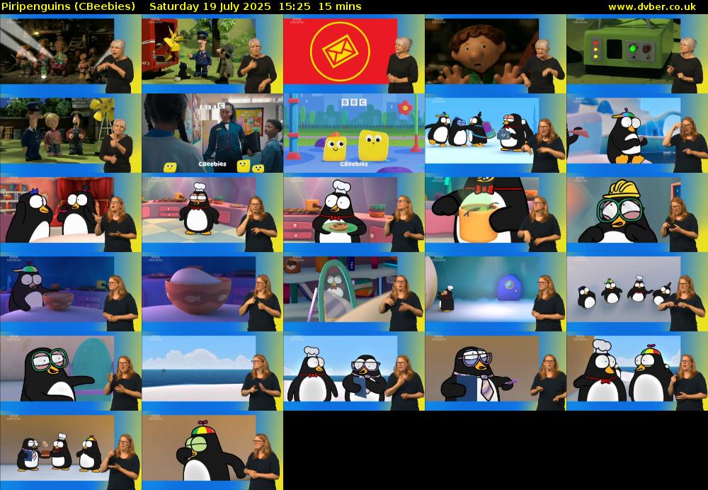 Piripenguins (CBeebies) Saturday 19 July 2025 15:25 - 15:40