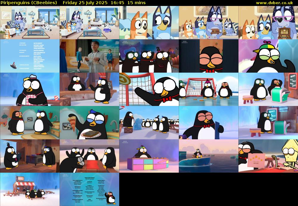 Piripenguins (CBeebies) Friday 25 July 2025 16:45 - 17:00