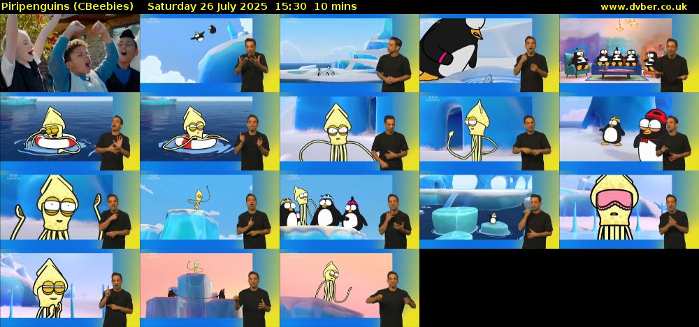 Piripenguins (CBeebies) Saturday 26 July 2025 15:30 - 15:40