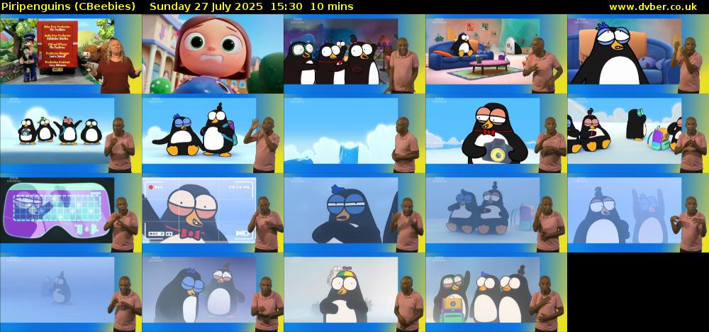 Piripenguins (CBeebies) Sunday 27 July 2025 15:30 - 15:40
