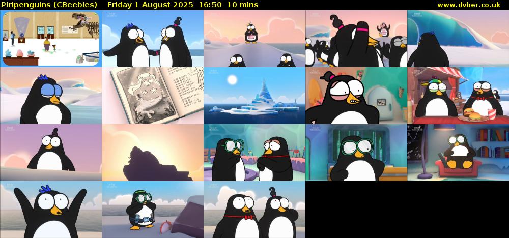 Piripenguins (CBeebies) Friday 1 August 2025 16:50 - 17:00
