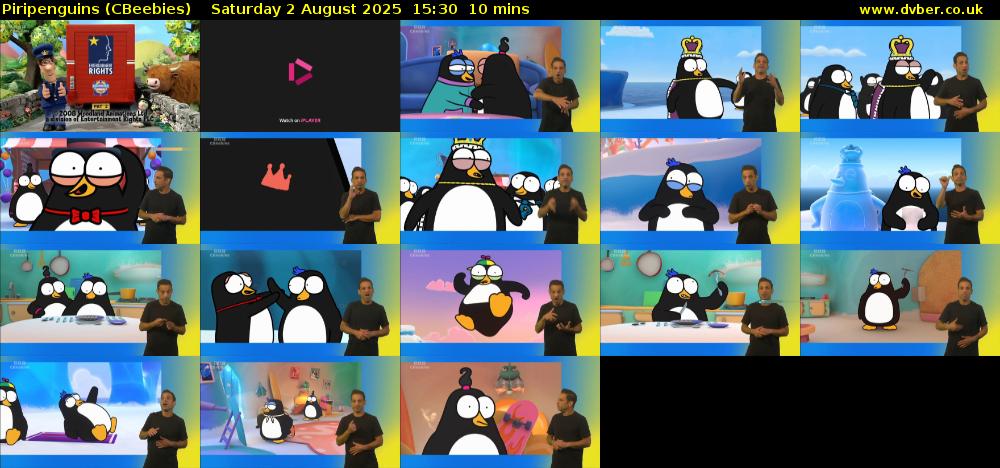 Piripenguins (CBeebies) Saturday 2 August 2025 15:30 - 15:40