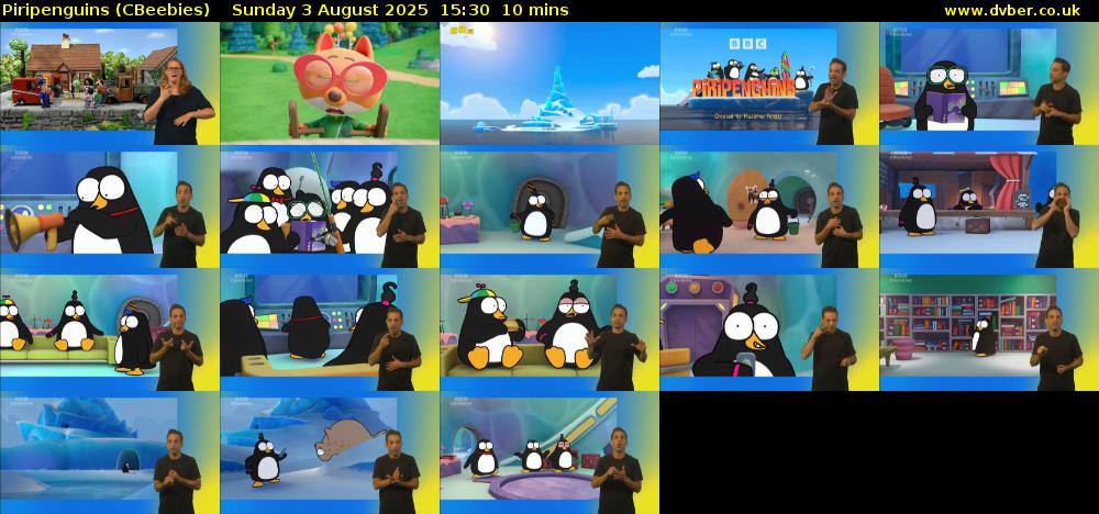 Piripenguins (CBeebies) Sunday 3 August 2025 15:30 - 15:40