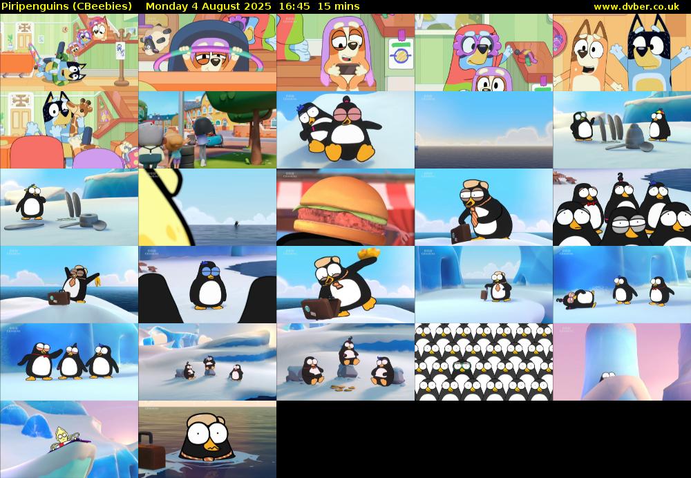 Piripenguins (CBeebies) Monday 4 August 2025 16:45 - 17:00