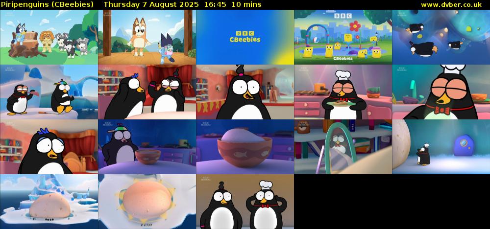 Piripenguins (CBeebies) Thursday 7 August 2025 16:45 - 16:55