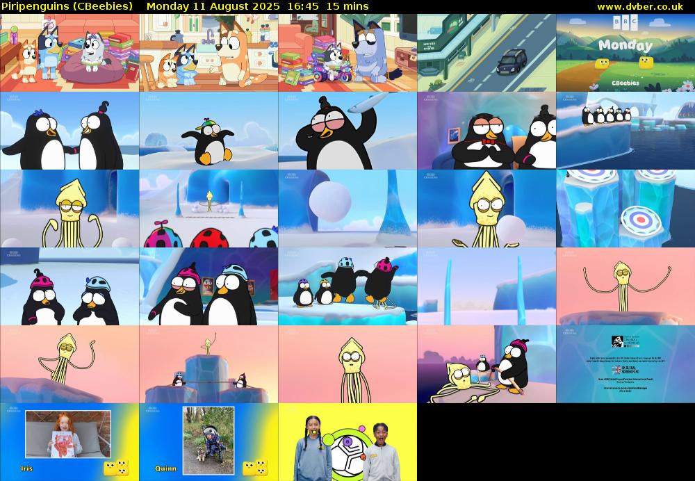 Piripenguins (CBeebies) Monday 11 August 2025 16:45 - 17:00