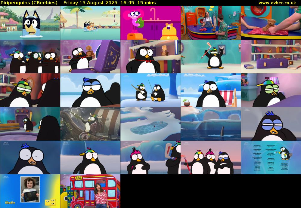 Piripenguins (CBeebies) Friday 15 August 2025 16:45 - 17:00