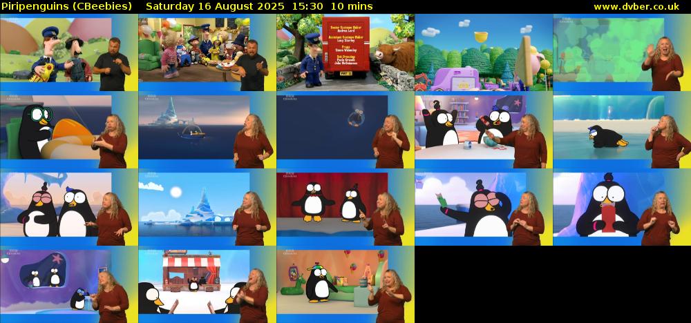 Piripenguins (CBeebies) Saturday 16 August 2025 15:30 - 15:40