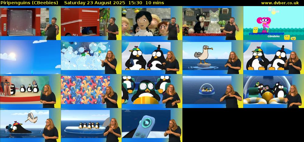 Piripenguins (CBeebies) Saturday 23 August 2025 15:30 - 15:40