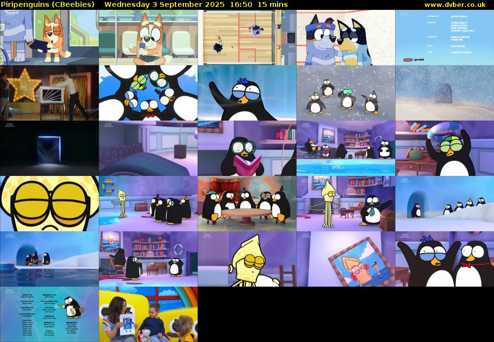 Piripenguins (CBeebies) Wednesday 3 September 2025 16:50 - 17:05