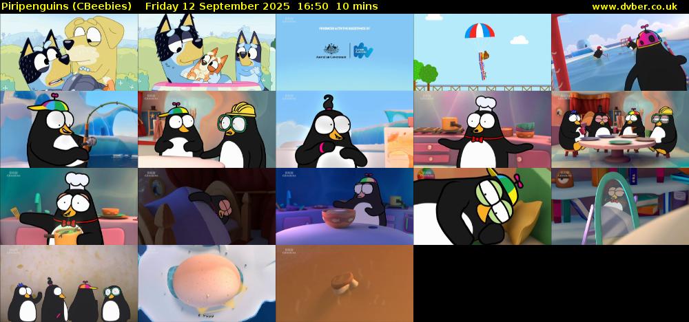 Piripenguins (CBeebies) Friday 12 September 2025 16:50 - 17:00