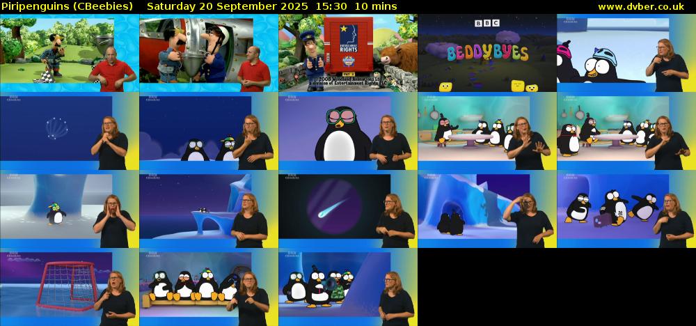 Piripenguins (CBeebies) Saturday 20 September 2025 15:30 - 15:40