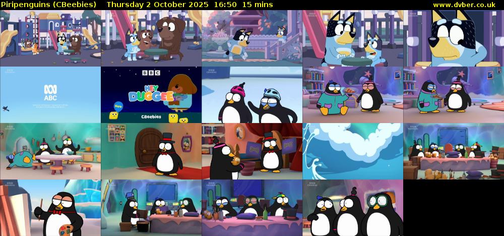 Piripenguins (CBeebies) Thursday 2 October 2025 16:50 - 17:05