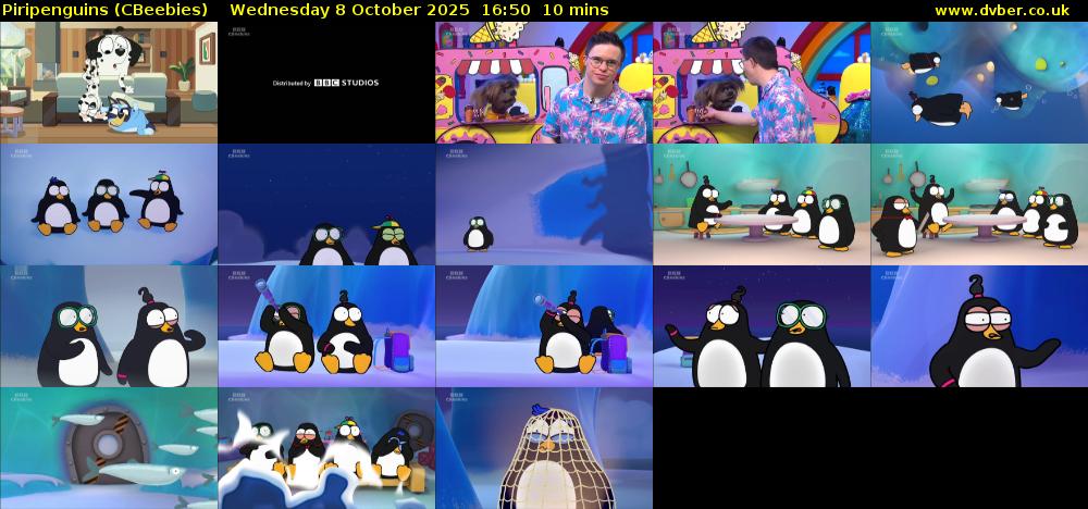 Piripenguins (CBeebies) Wednesday 8 October 2025 16:50 - 17:00