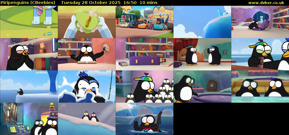 Piripenguins (CBeebies) Tuesday 28 October 2025 16:50 - 17:00