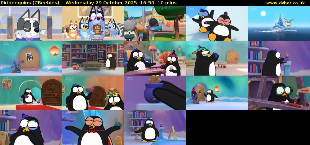 Piripenguins (CBeebies) Wednesday 29 October 2025 16:50 - 17:00