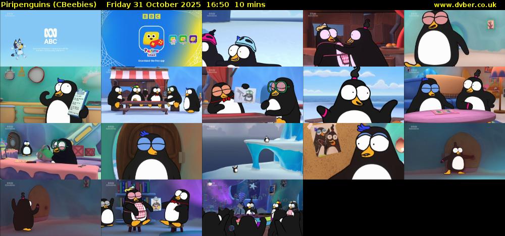 Piripenguins (CBeebies) Friday 31 October 2025 16:50 - 17:00