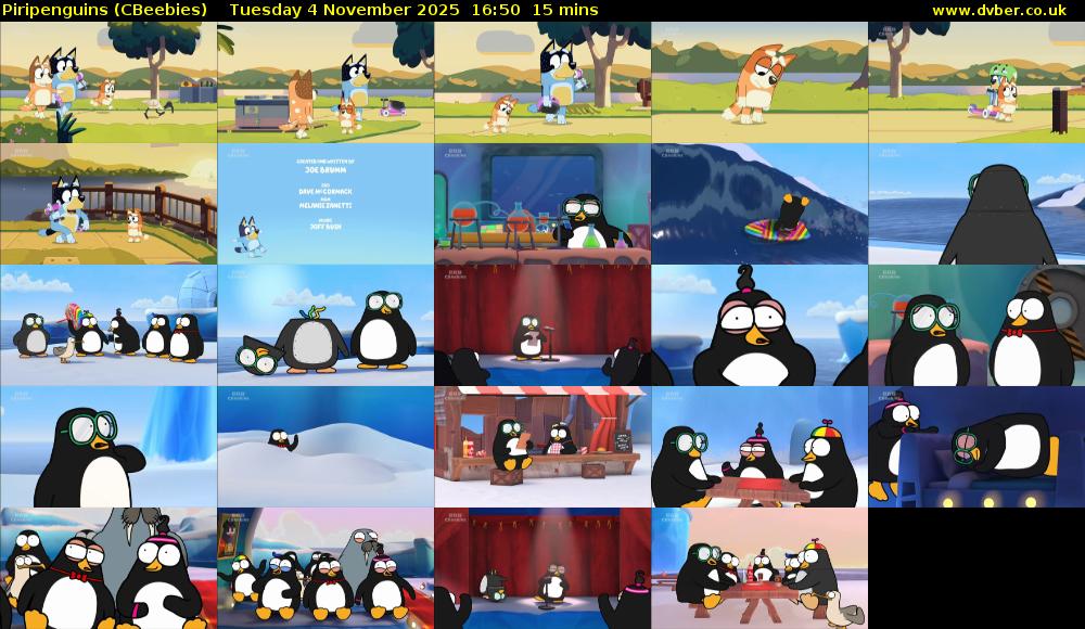 Piripenguins (CBeebies) Tuesday 4 November 2025 16:50 - 17:05
