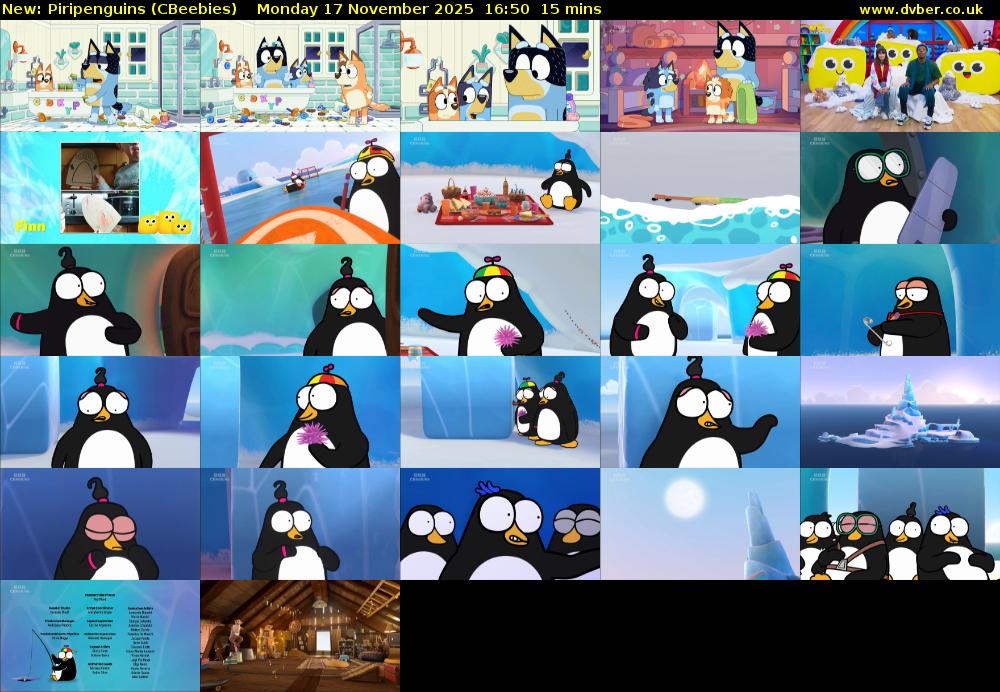Piripenguins (CBeebies) Monday 17 November 2025 16:50 - 17:05