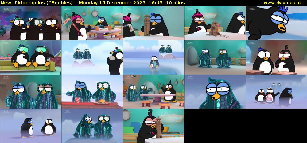 Piripenguins (CBeebies) Monday 15 December 2025 16:45 - 16:55