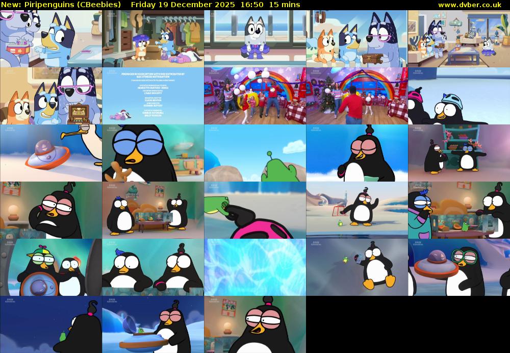 Piripenguins (CBeebies) Friday 19 December 2025 16:50 - 17:05