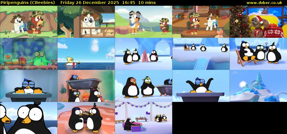 Piripenguins (CBeebies) Friday 26 December 2025 16:45 - 16:55