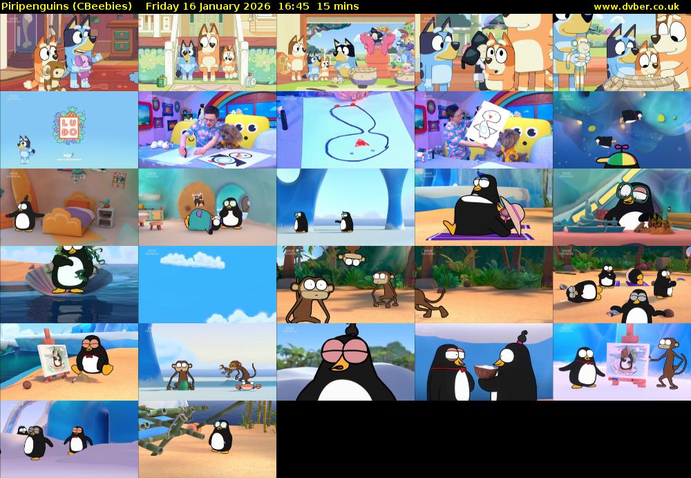 Piripenguins (CBeebies) Friday 16 January 2026 16:45 - 17:00