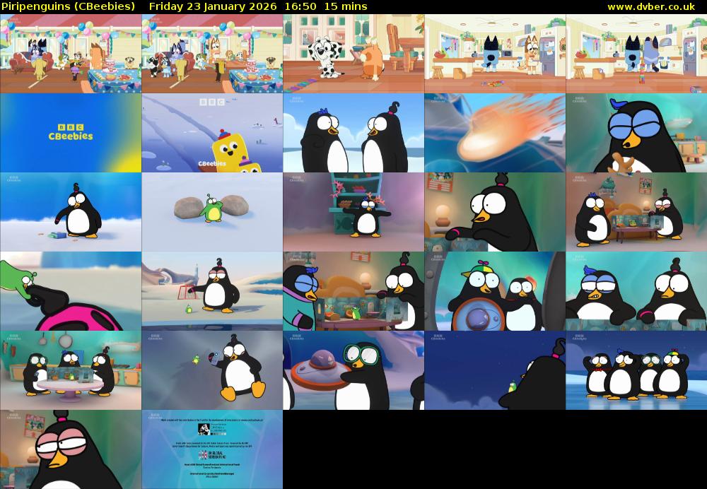 Piripenguins (CBeebies) Friday 23 January 2026 16:50 - 17:05
