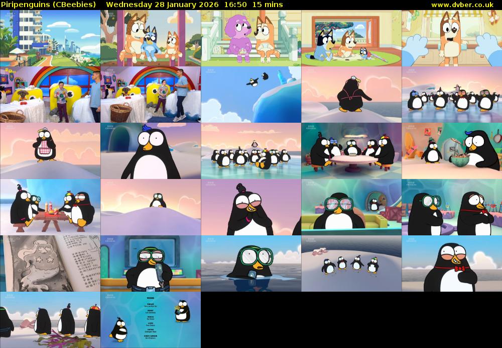 Piripenguins (CBeebies) Wednesday 28 January 2026 16:50 - 17:05