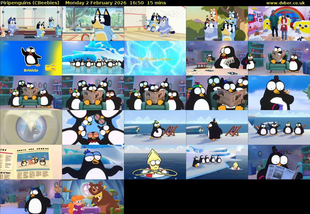Piripenguins (CBeebies) Monday 2 February 2026 16:50 - 17:05