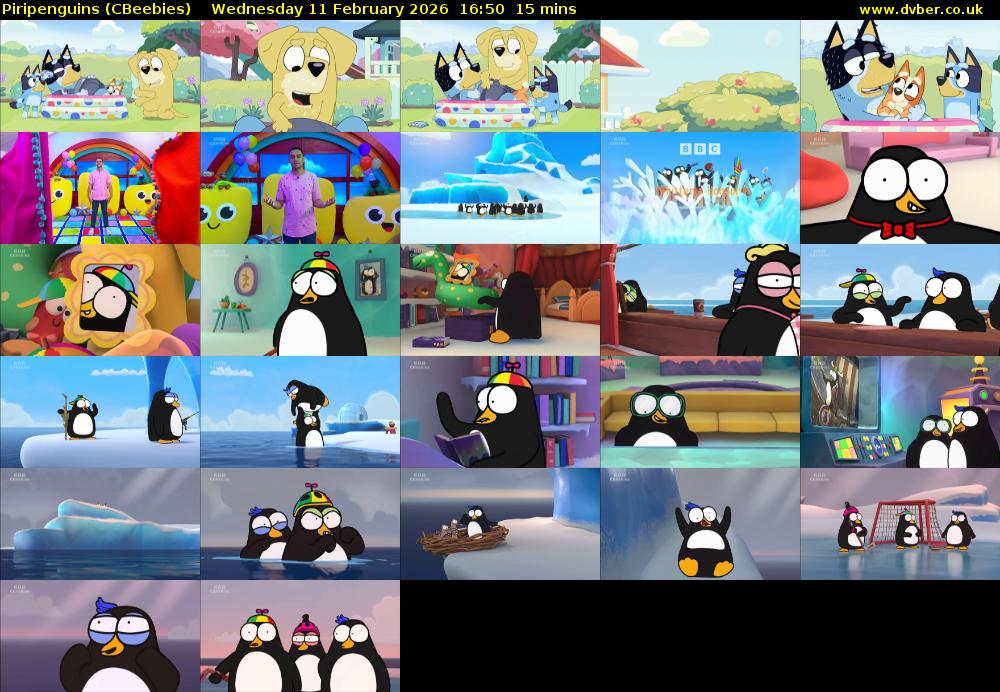 Piripenguins (CBeebies) Wednesday 11 February 2026 16:50 - 17:05