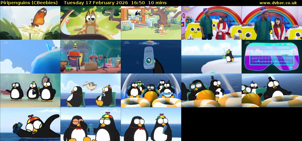 Piripenguins (CBeebies) Tuesday 17 February 2026 16:50 - 17:00