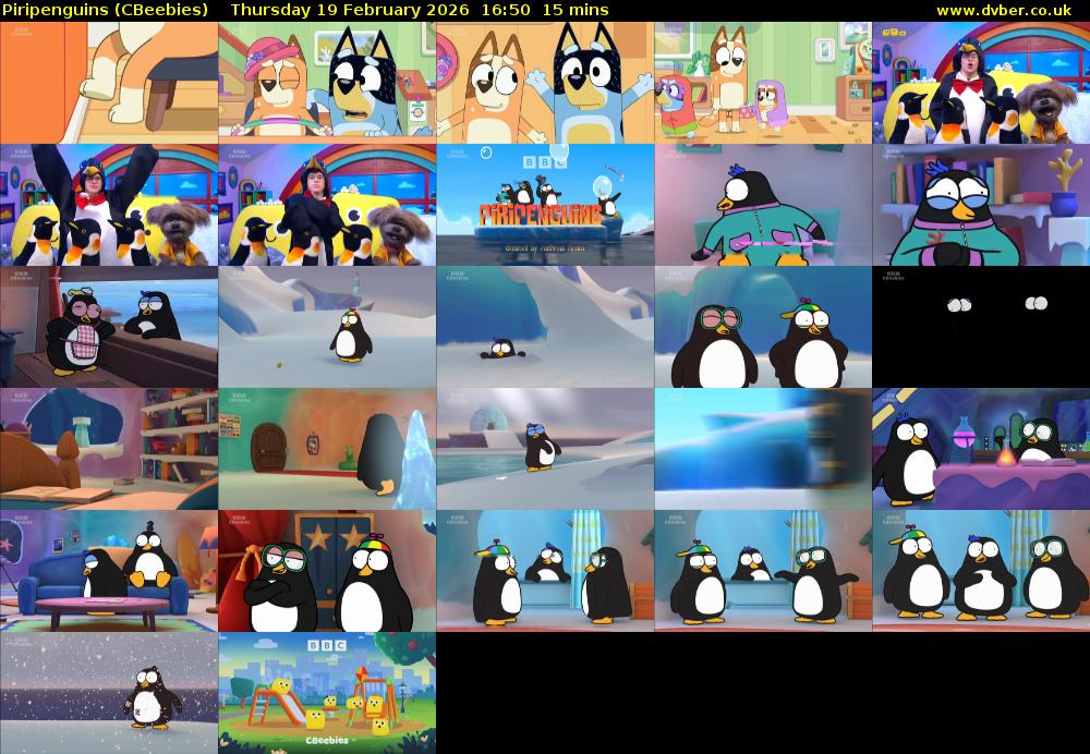 Piripenguins (CBeebies) Thursday 19 February 2026 16:50 - 17:05