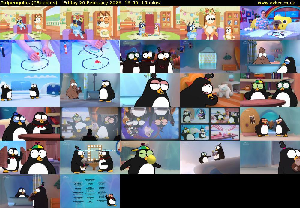 Piripenguins (CBeebies) Friday 20 February 2026 16:50 - 17:05