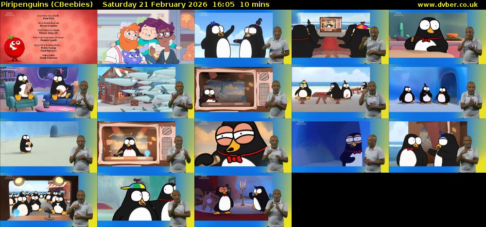 Piripenguins (CBeebies) Saturday 21 February 2026 16:05 - 16:15