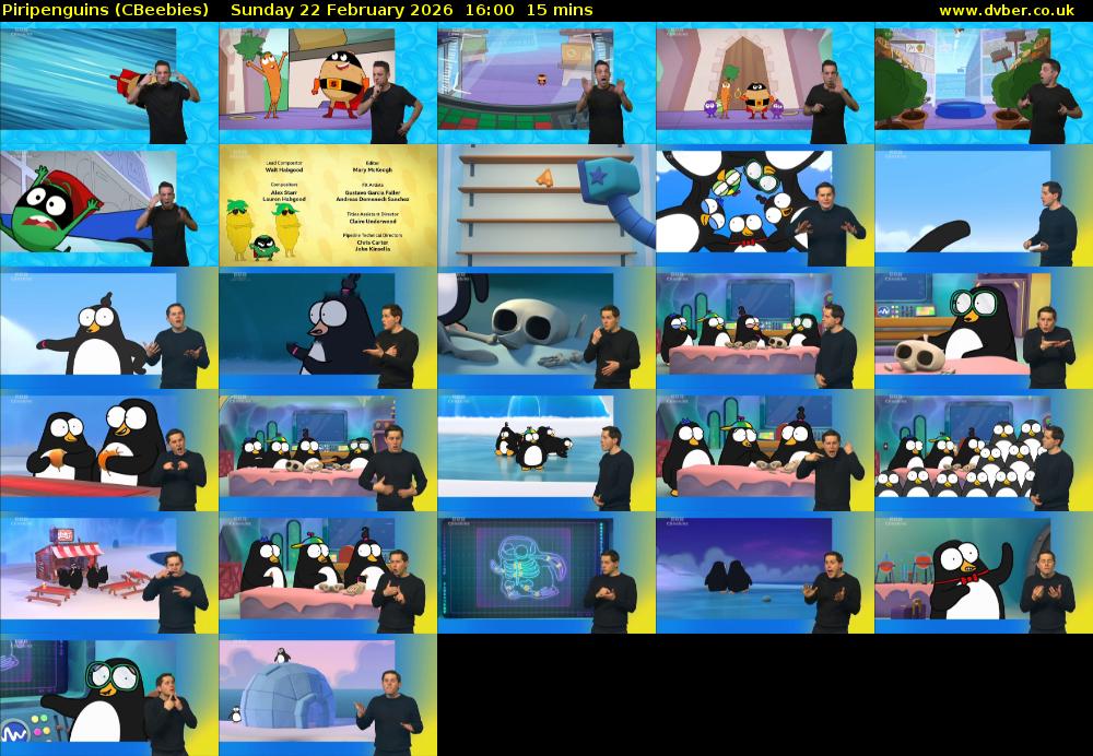 Piripenguins (CBeebies) Sunday 22 February 2026 16:00 - 16:15
