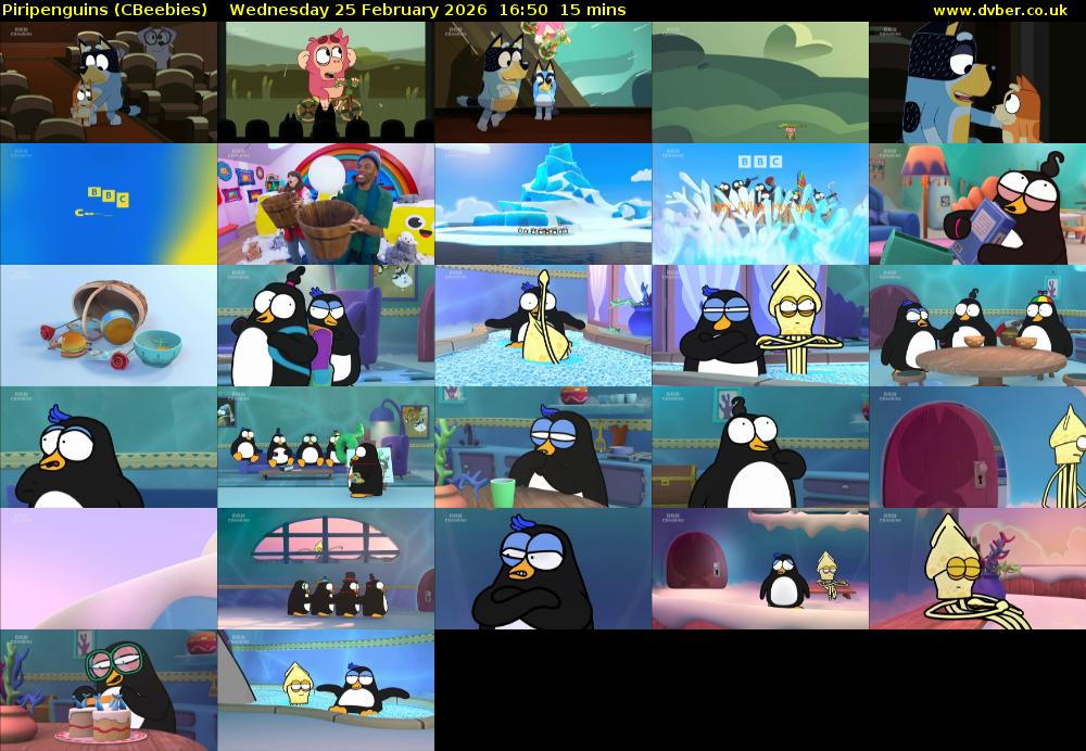 Piripenguins (CBeebies) Wednesday 25 February 2026 16:50 - 17:05