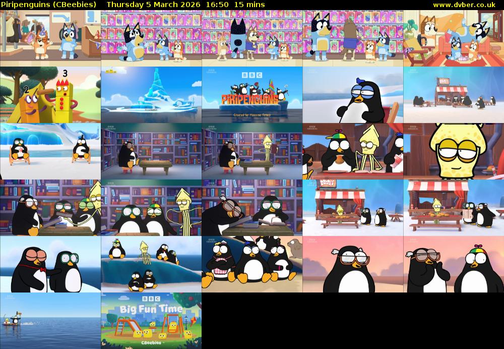 Piripenguins (CBeebies) Thursday 5 March 2026 16:50 - 17:05