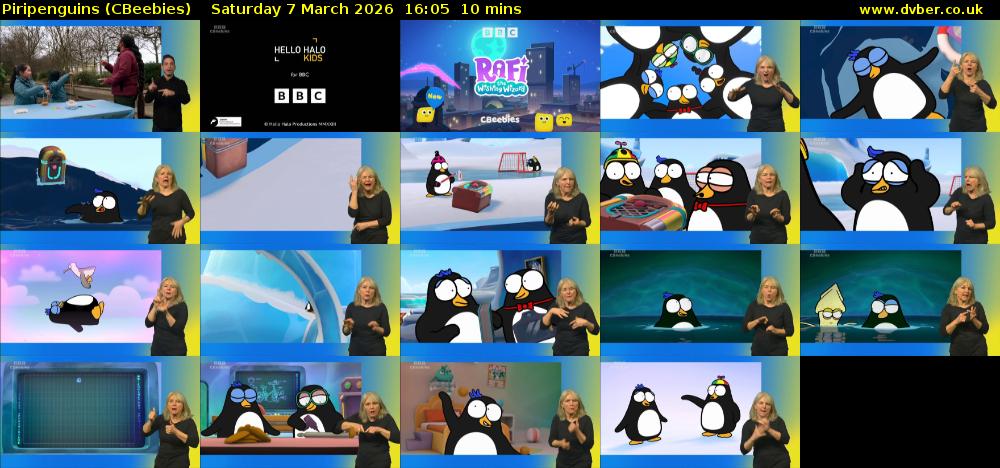 Piripenguins (CBeebies) Saturday 7 March 2026 16:05 - 16:15