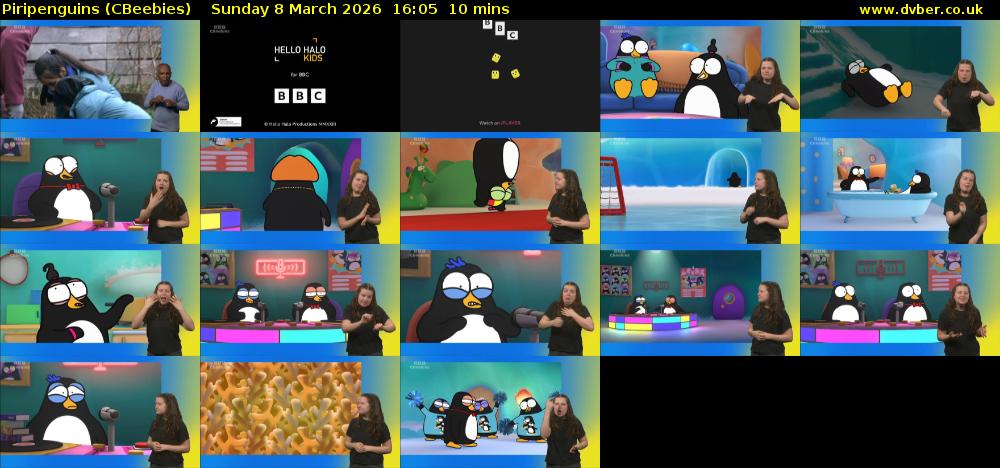 Piripenguins (CBeebies) Sunday 8 March 2026 16:05 - 16:15