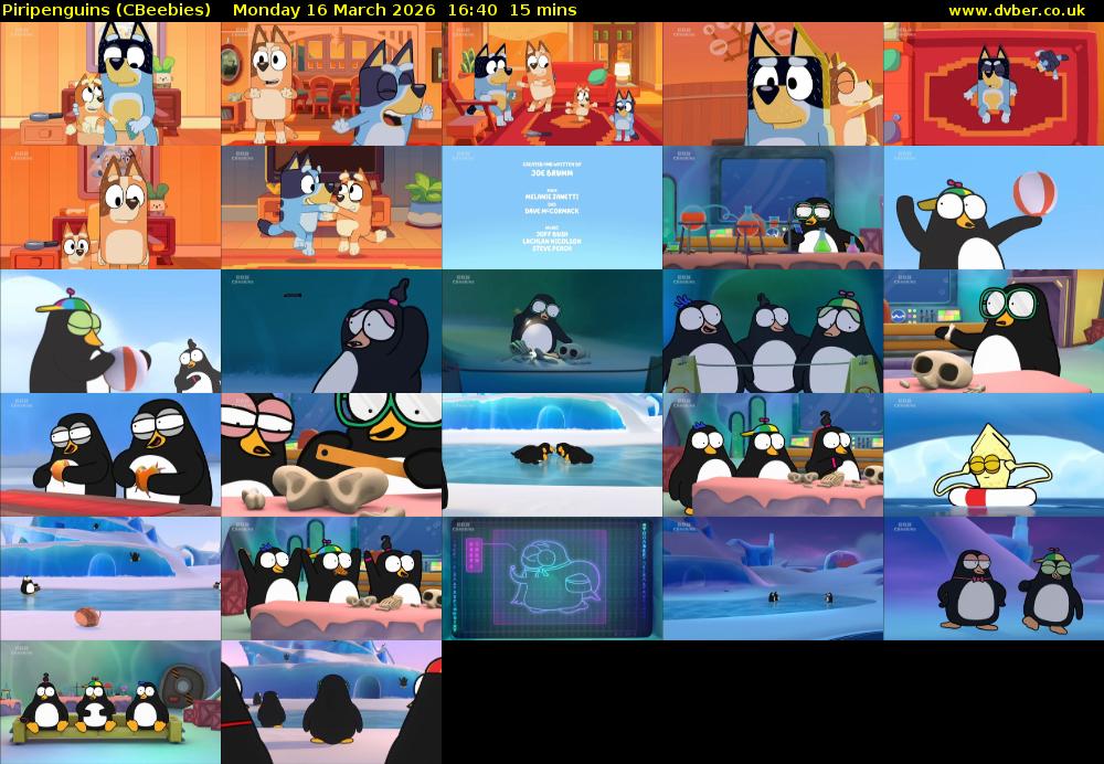 Piripenguins (CBeebies) Monday 16 March 2026 16:40 - 16:55