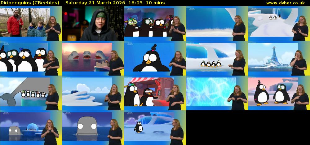 Piripenguins (CBeebies) Saturday 21 March 2026 16:05 - 16:15