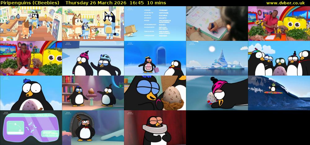 Piripenguins (CBeebies) Thursday 26 March 2026 16:45 - 16:55