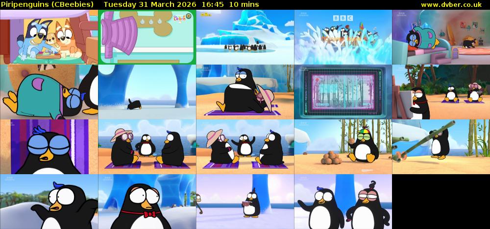 Piripenguins (CBeebies) Tuesday 31 March 2026 16:45 - 16:55
