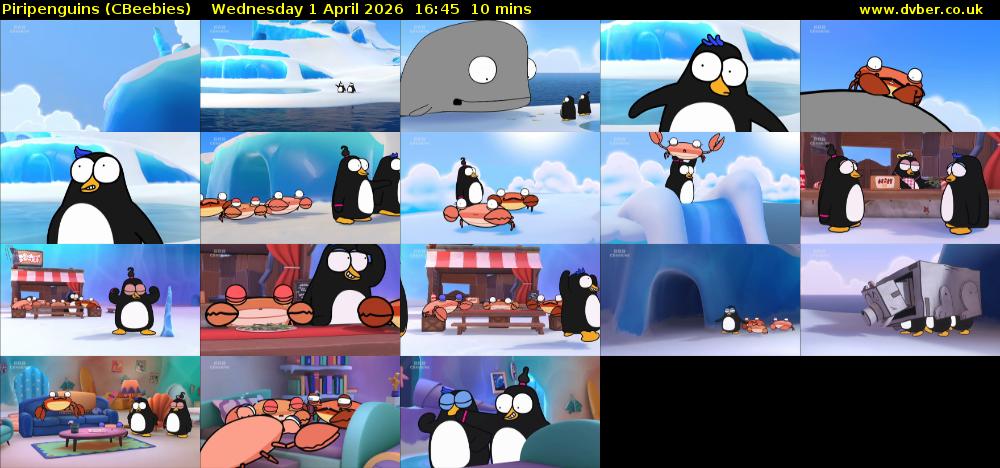 Piripenguins (CBeebies) Wednesday 1 April 2026 16:45 - 16:55