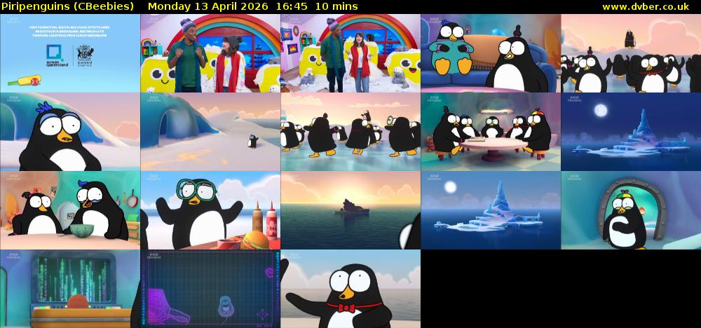Piripenguins (CBeebies) Monday 13 April 2026 16:45 - 16:55