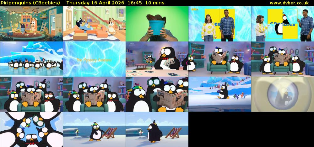 Piripenguins (CBeebies) Thursday 16 April 2026 16:45 - 16:55